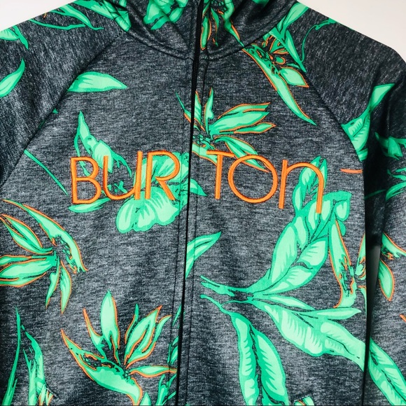 Burton WB Peak Colombo Dry-ride Hawaiian Palm Fleece Lined Hoodie - Sz S… - Picture 3 of 6